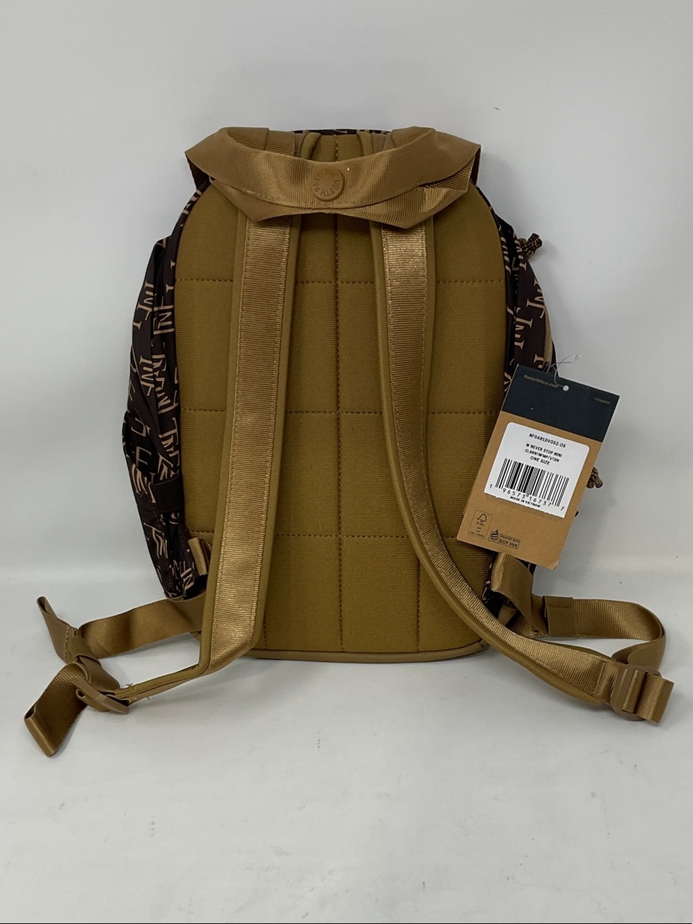 The North Face Brown Monogram Backpack with Tan Accents - Picture 2 of 2